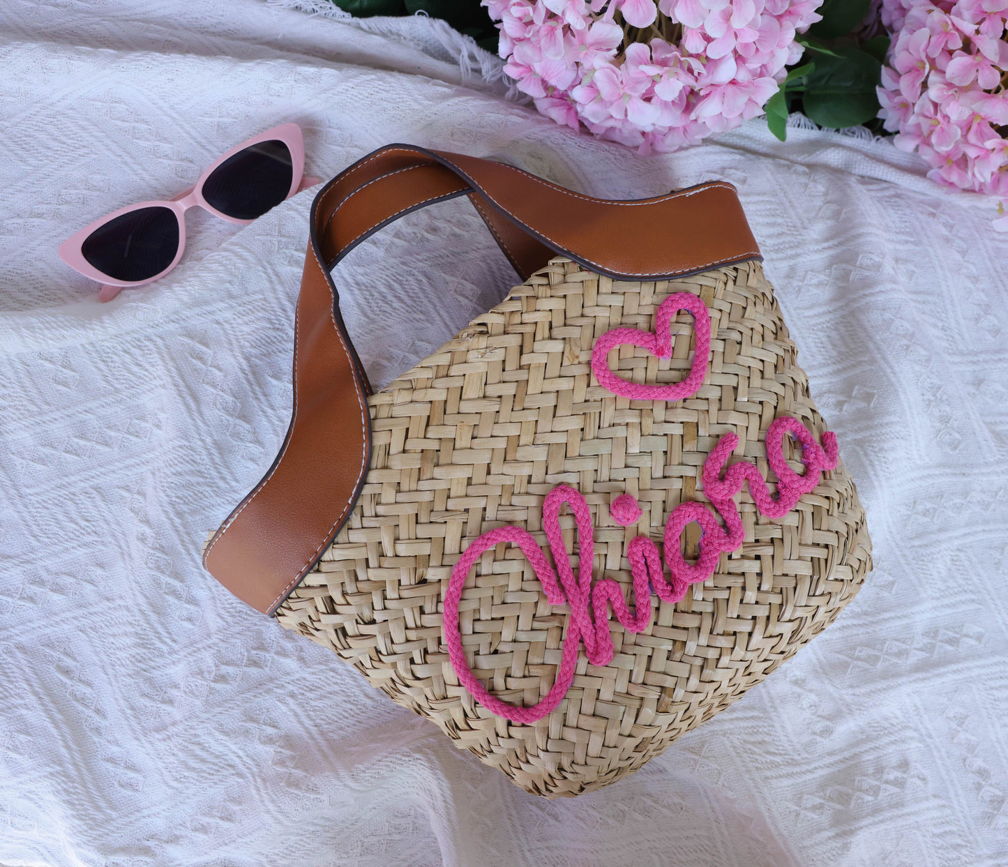 The Petite Garden Straw Tote Bag