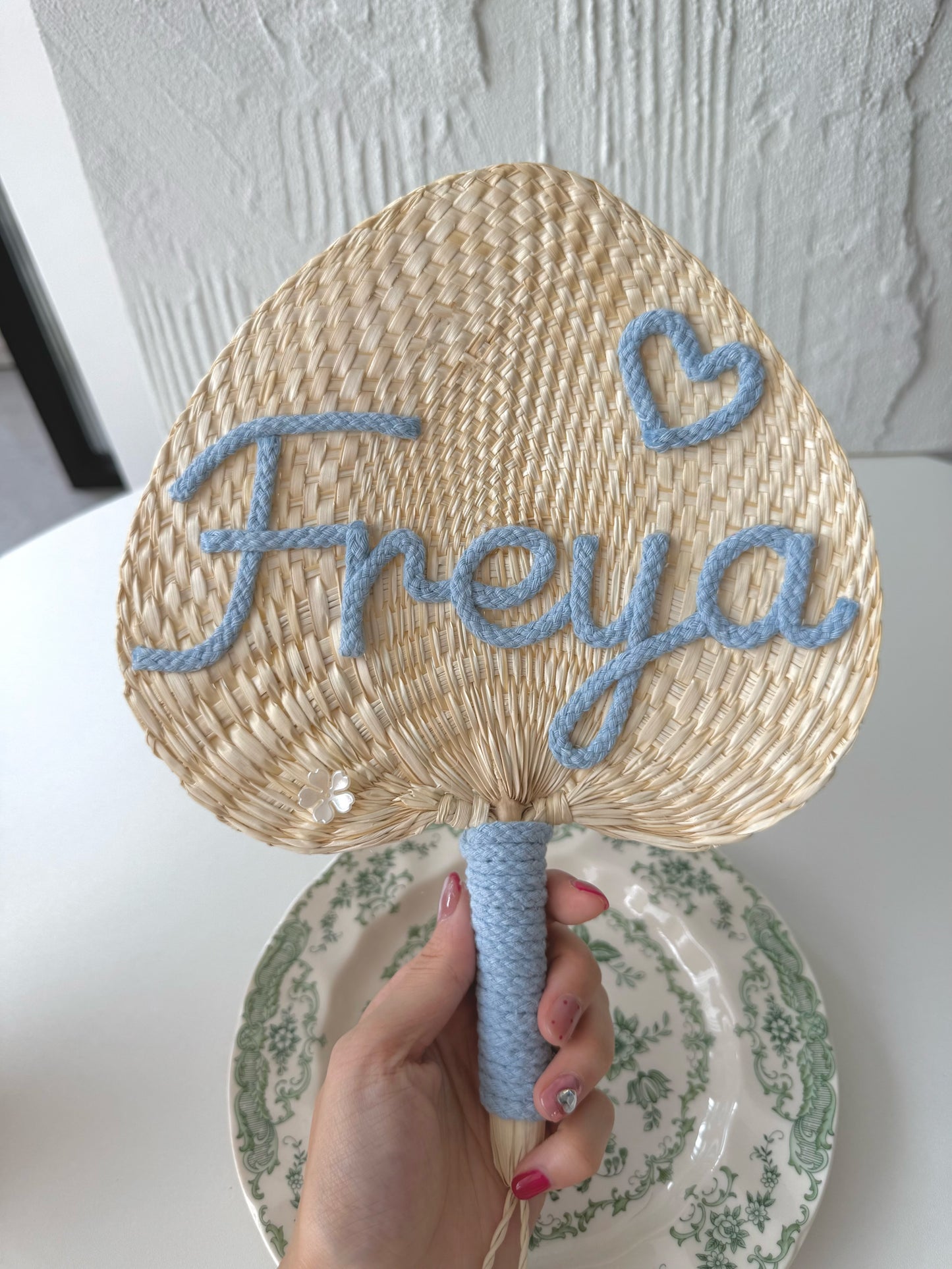 Personalized Straw Hand Fan