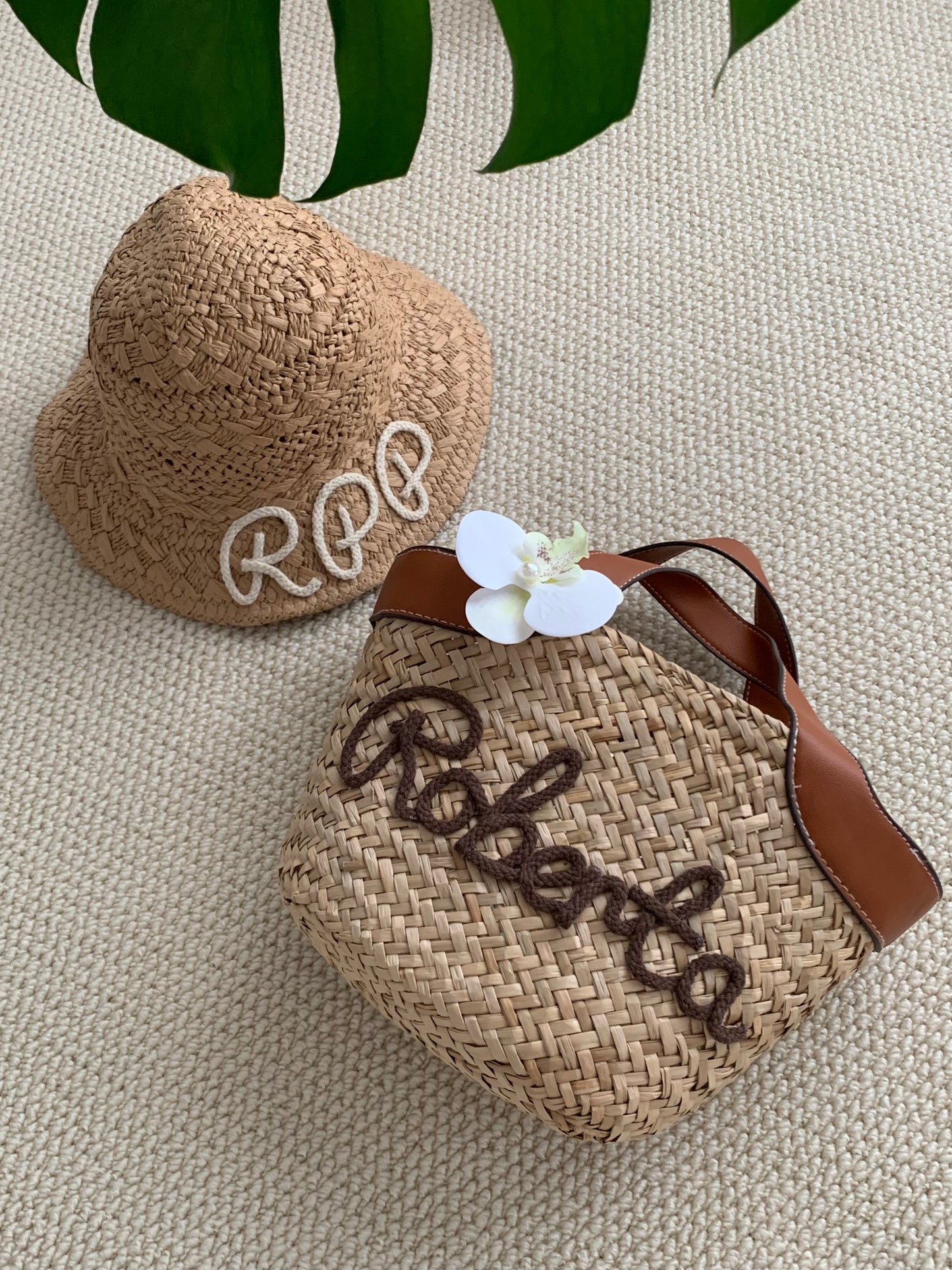 The Petite Garden Straw Tote Bag