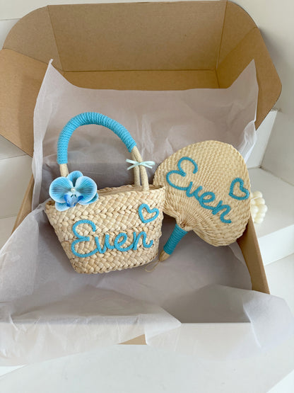 Personalized Straw Hand Fan