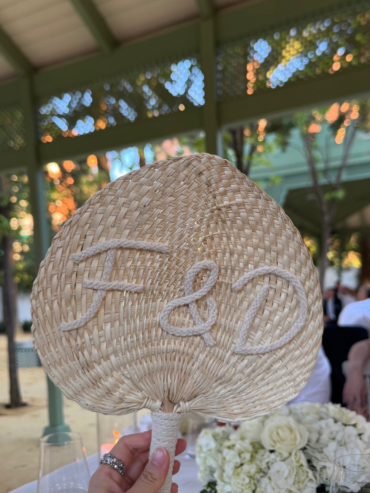 Personalized Straw Hand Fan