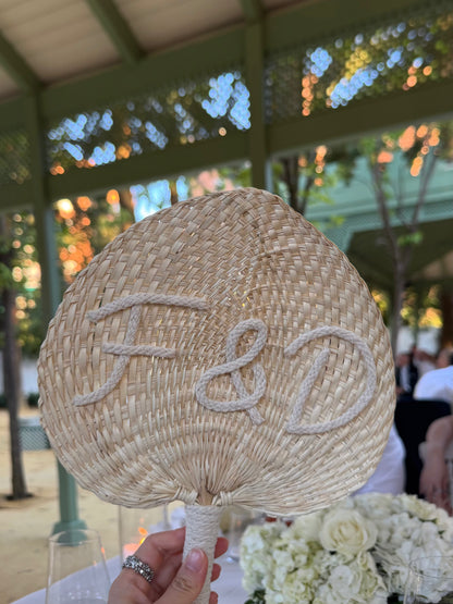 Personalized Straw Hand Fan
